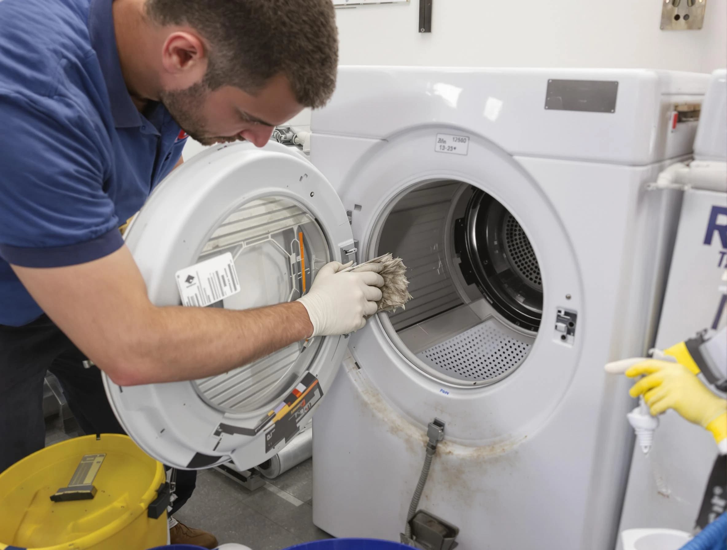 Longmont Dryer Vent Cleaning specialist performing detailed lint trap cleaning service in Longmont