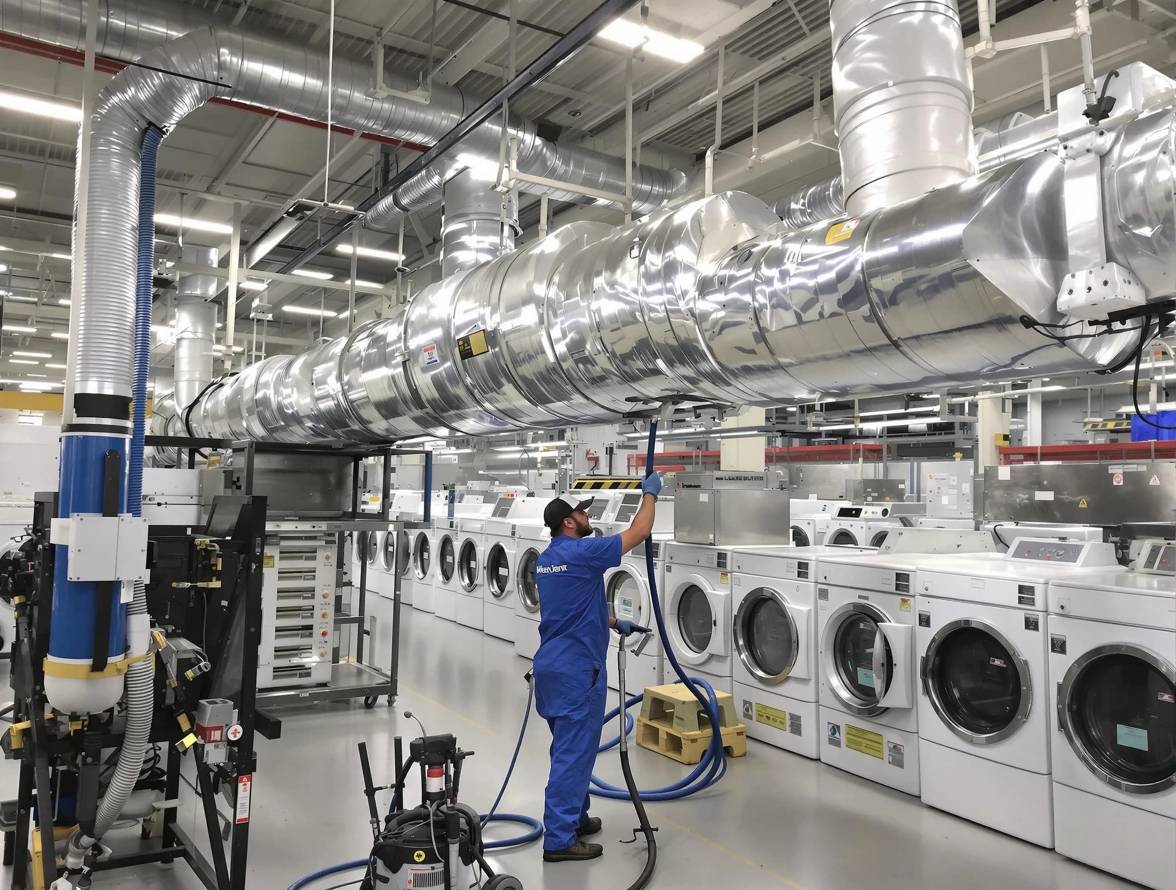 Longmont Dryer Vent Cleaning team performing heavy-duty industrial dryer vent cleaning in Longmont