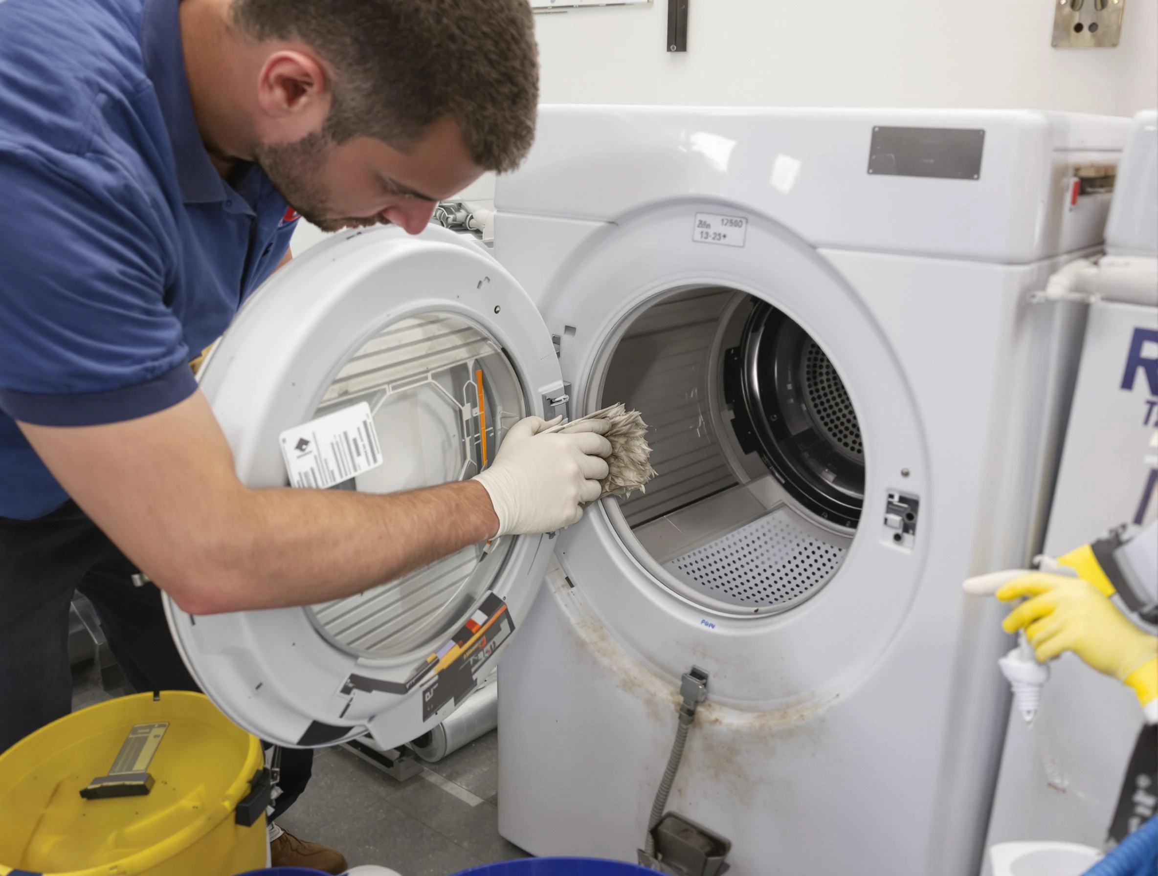 Longmont Dryer Vent Cleaning specialist performing detailed lint trap cleaning service in Longmont